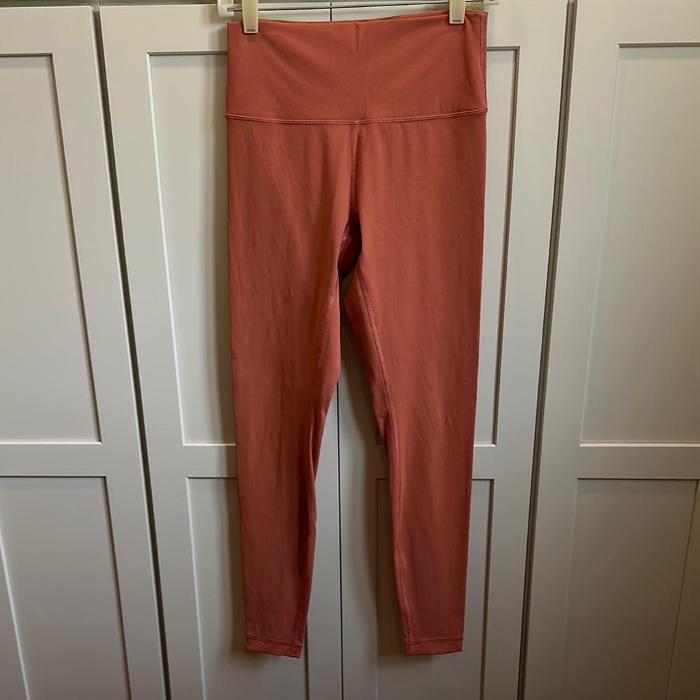 Lululemon Orange Leggings High-Rise Stretchy Comfort